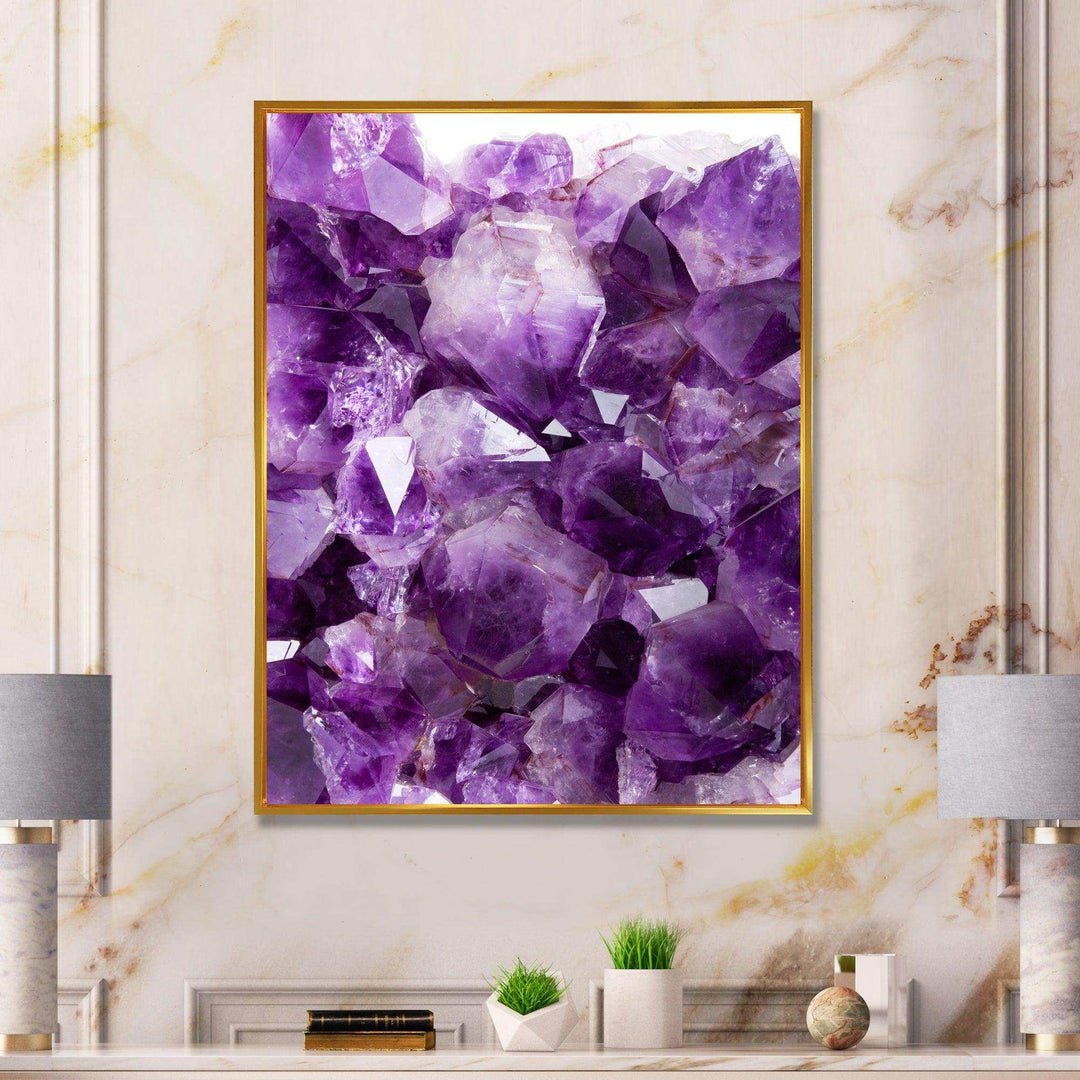 Purple Amethyst - Modern Canvas Wall Art