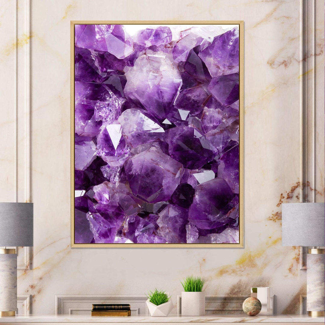 Purple Amethyst - Modern Canvas Wall Art