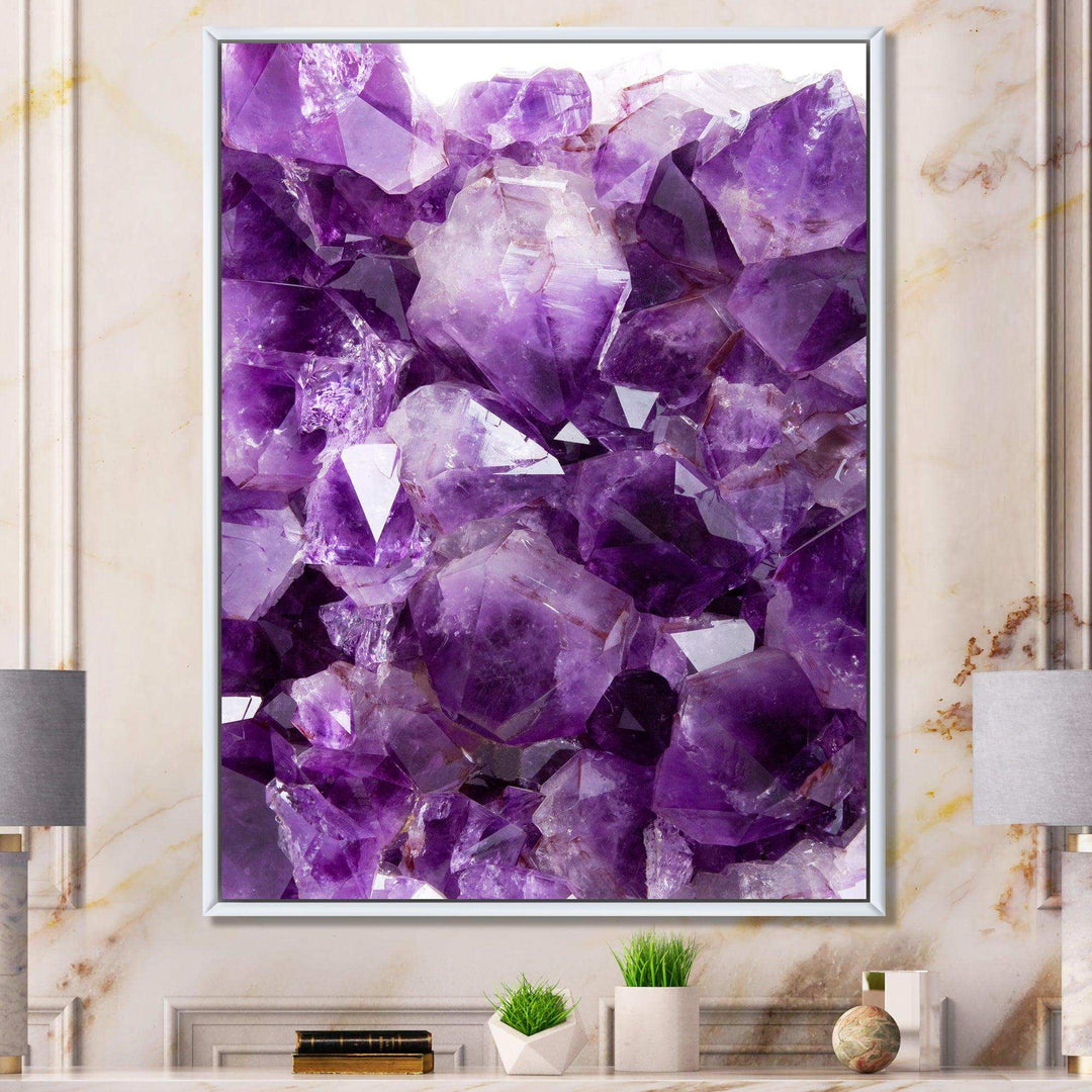 Purple Amethyst - Modern Canvas Wall Art