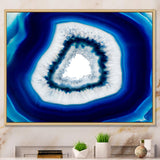Slice of blue agate crystal