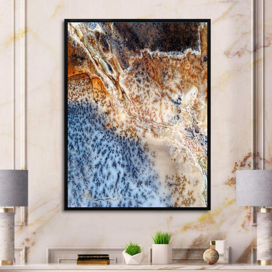 Moss Agate spotted - Modern Canvas Wall Art