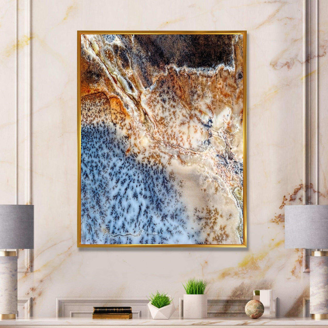Moss Agate spotted - Modern Canvas Wall Art