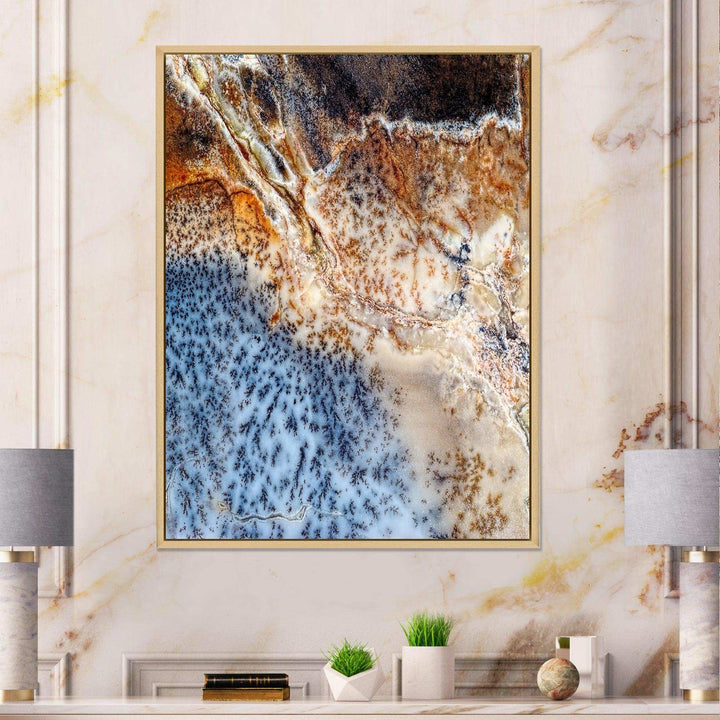 Moss Agate spotted - Modern Canvas Wall Art