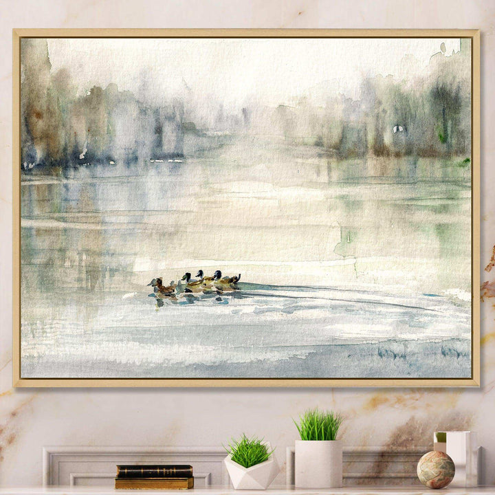 Ducks in Pond