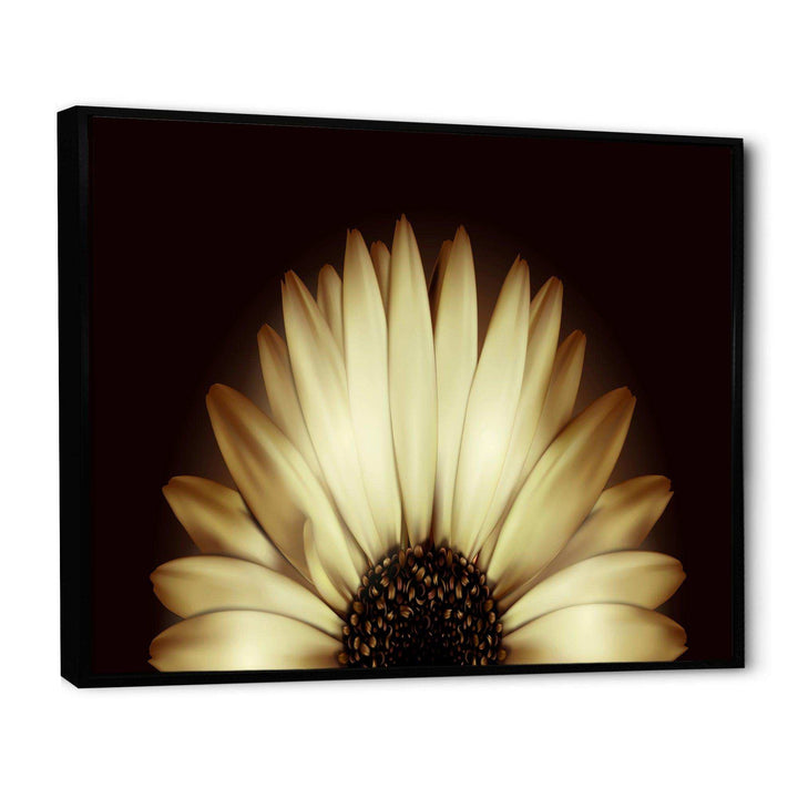 Sunflower in Black background - Floral Canvas Wall Art