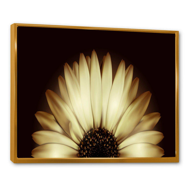 Sunflower in Black background - Floral Canvas Wall Art