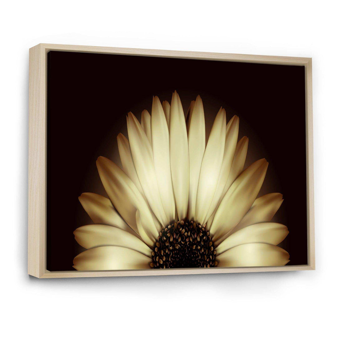 Sunflower in Black background - Floral Canvas Wall Art