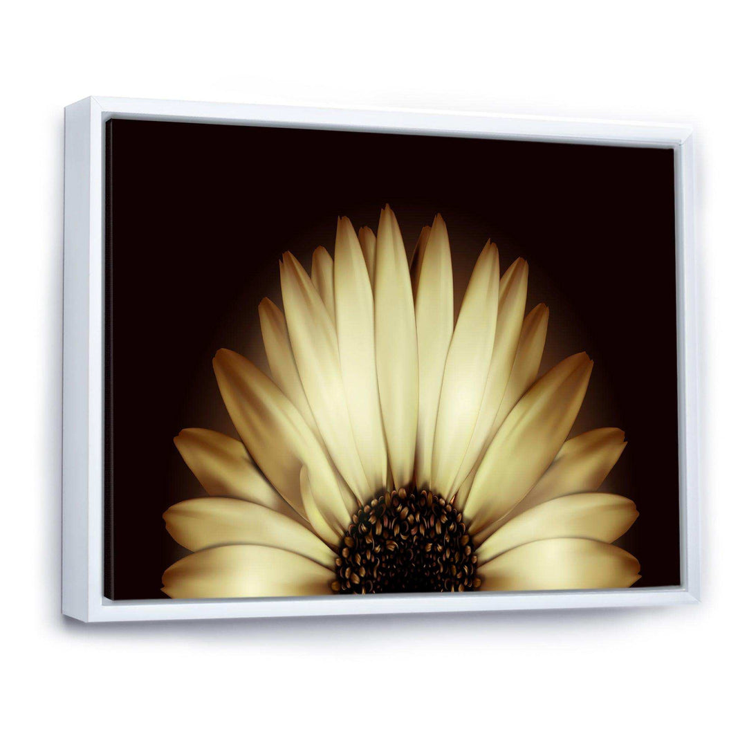 Sunflower in Black background - Floral Canvas Wall Art