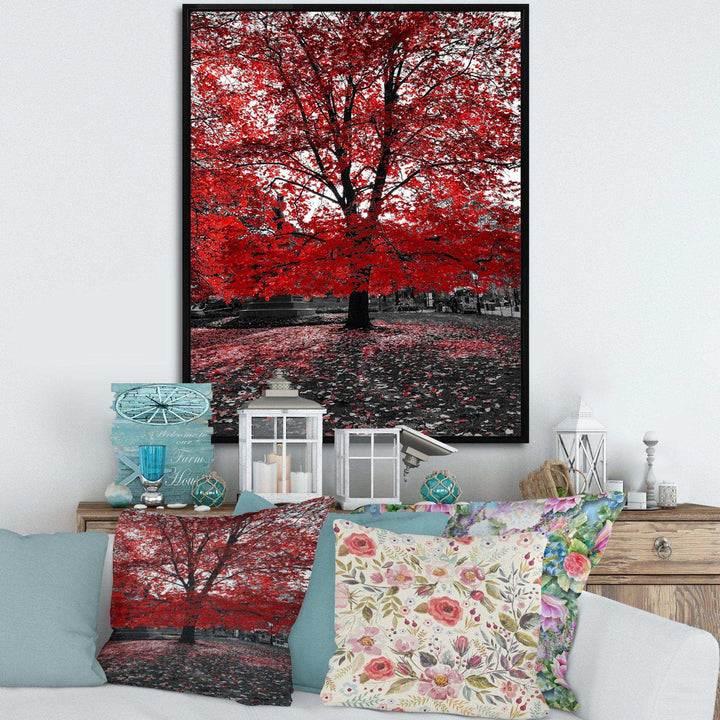 Red Tree in Central Park