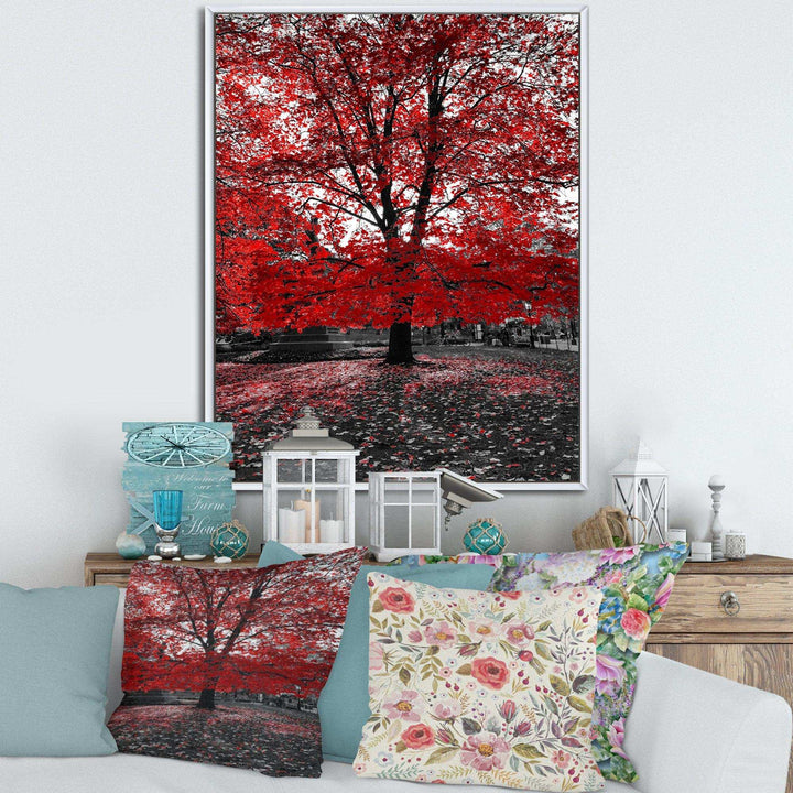 Red Tree in Central Park