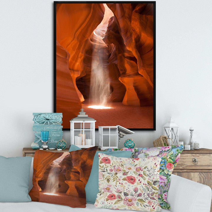 Light beam in Antelope Canyon in Arizona