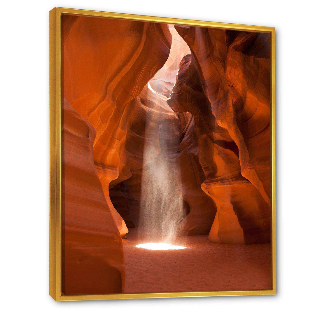 Light beam in Antelope Canyon in Arizona