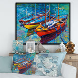 Three Fishing Boat Oil Painting