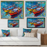 Three Fishing Boat Oil Painting