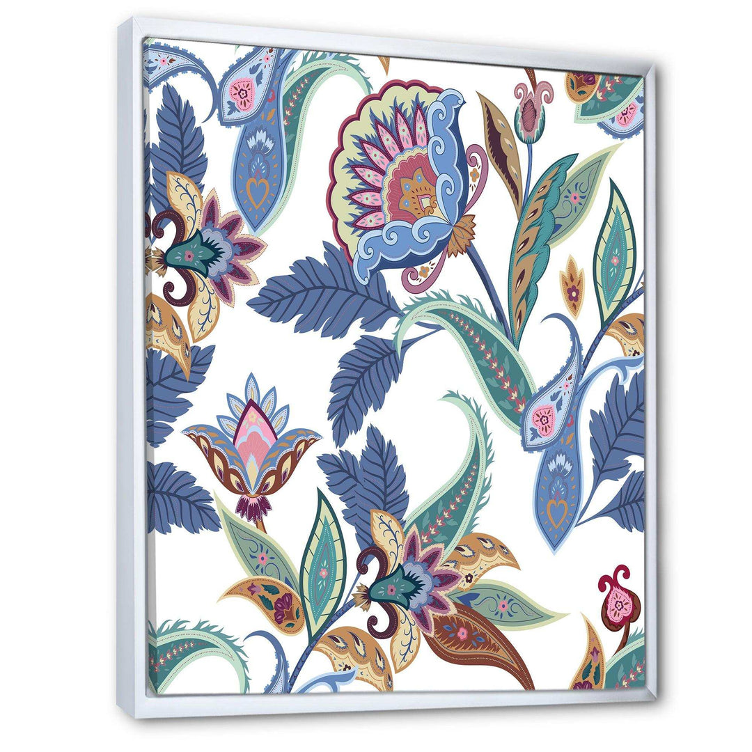 Fantasy Flowers Paisley Pattern - Living Room Wall Decor