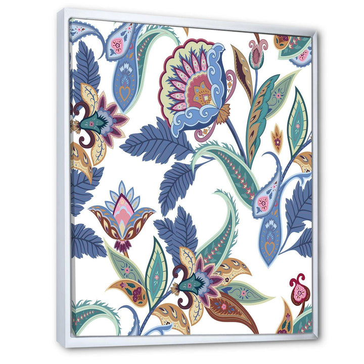Fantasy Flowers Paisley Pattern - Living Room Wall Decor