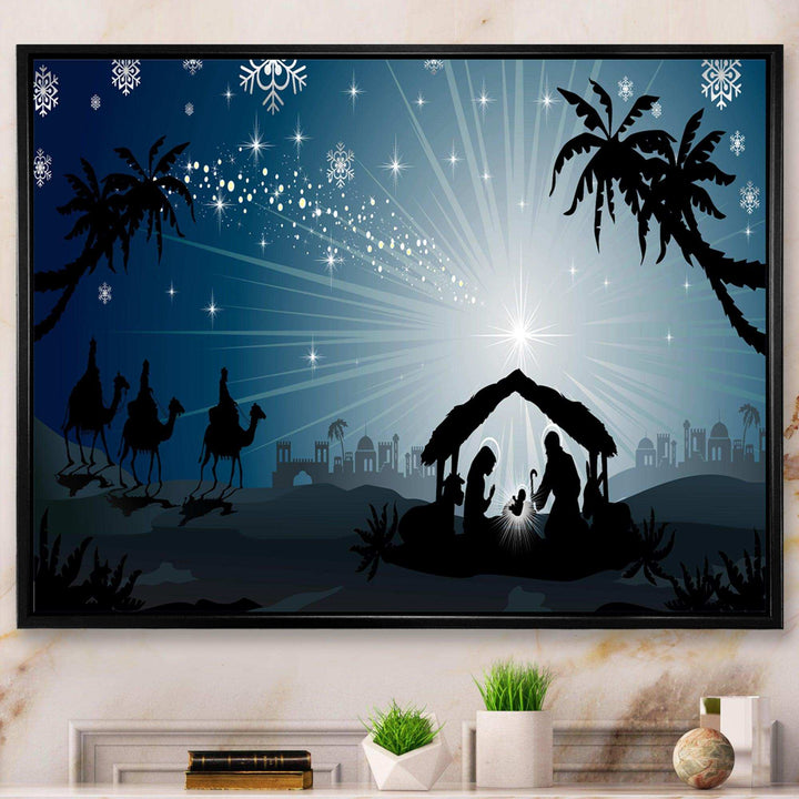 Christmas Nativity Scene with Three Wise Men