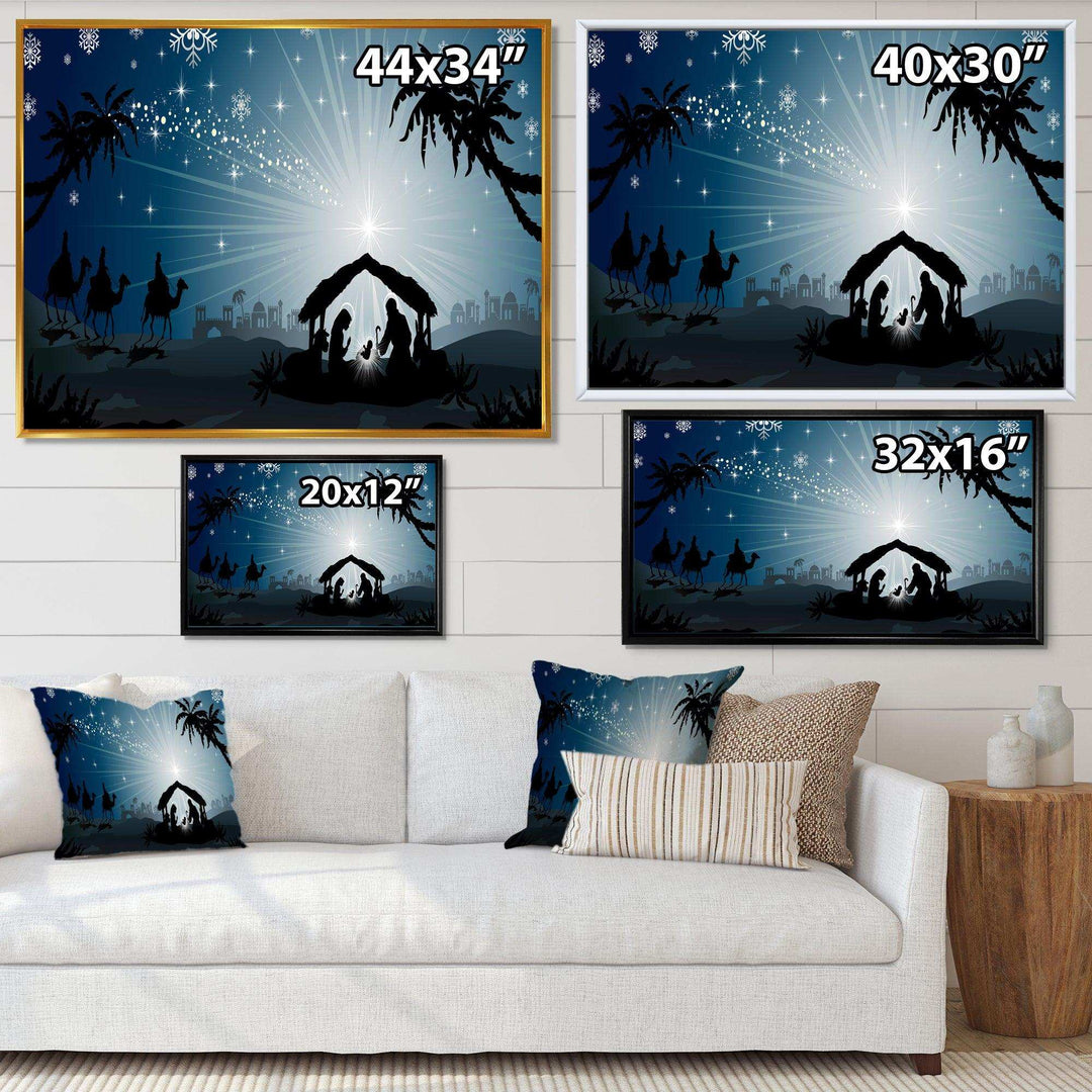 Christmas Nativity Scene with Three Wise Men