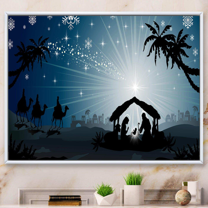 Christmas Nativity Scene with Three Wise Men