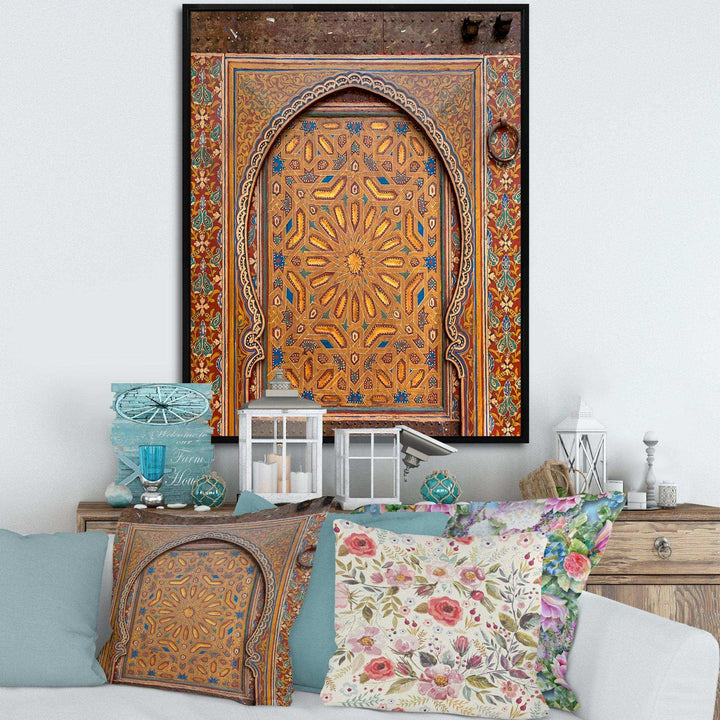 Ancient Door Painting Morroco - Traditional Wall Art Prints
