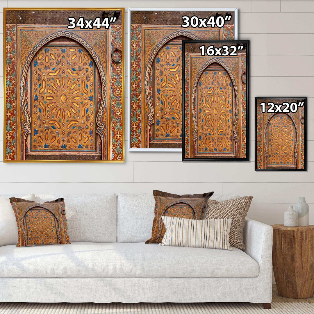 Ancient Door Painting Morroco - Traditional Wall Art Prints