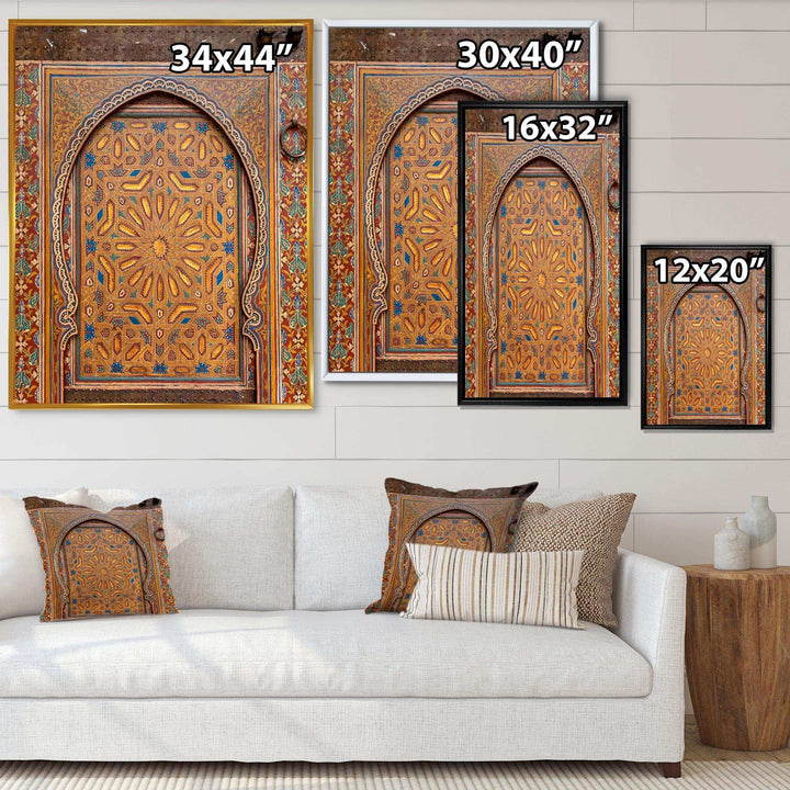 Ancient Door Painting Morroco - Traditional Wall Art Prints