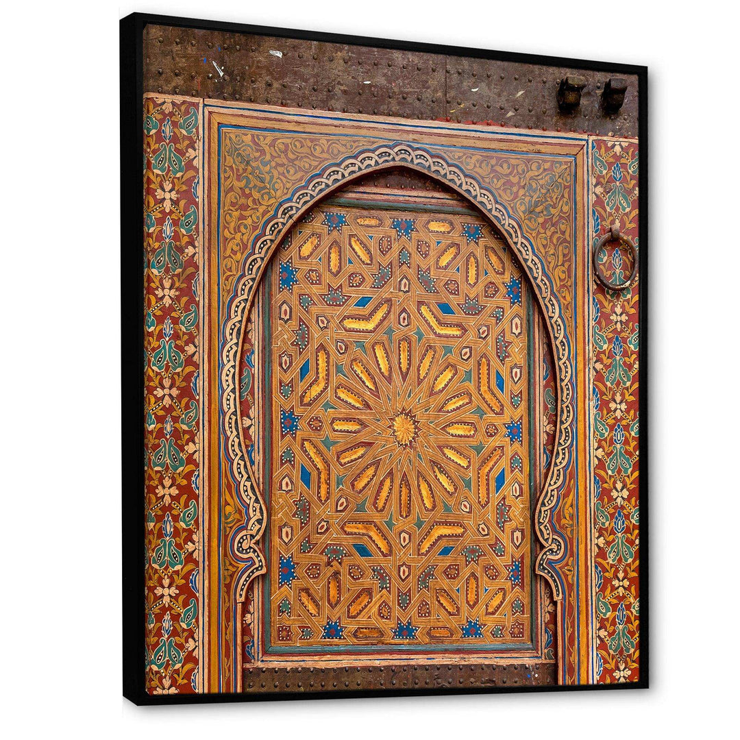 Ancient Door Painting Morroco - Traditional Wall Art Prints
