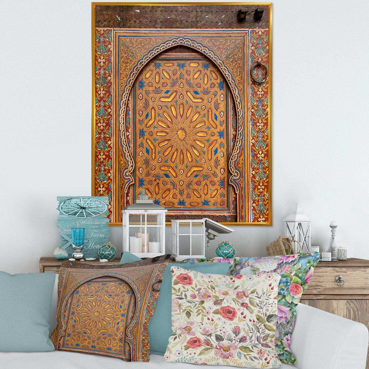Ancient Door Painting Morroco - Traditional Wall Art Prints