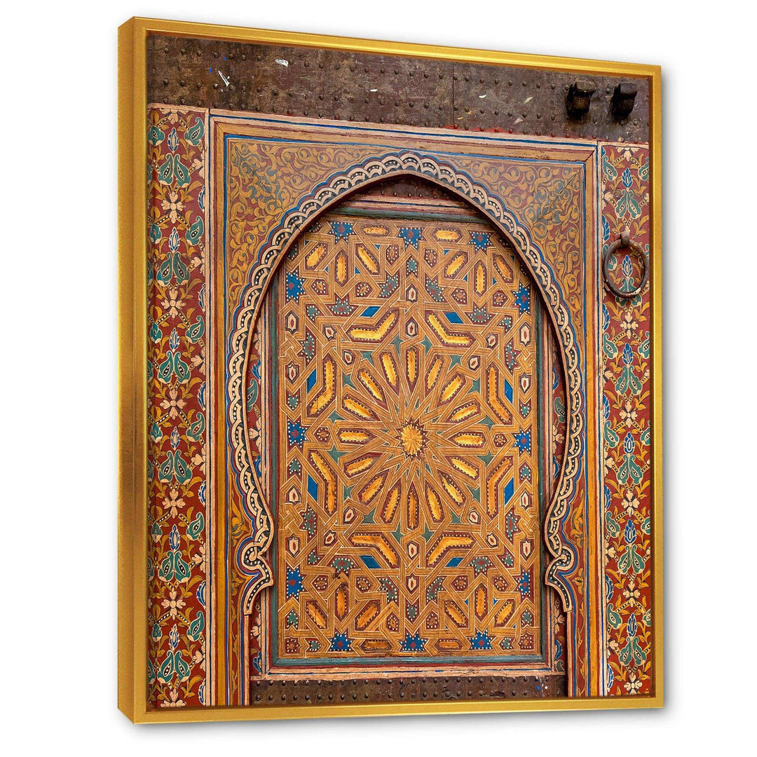 Ancient Door Painting Morroco - Traditional Wall Art Prints
