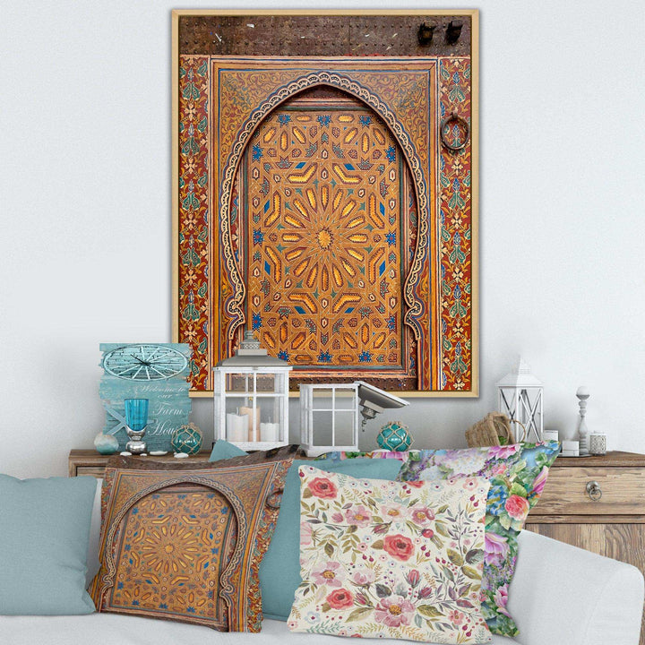 Ancient Door Painting Morroco - Traditional Wall Art Prints
