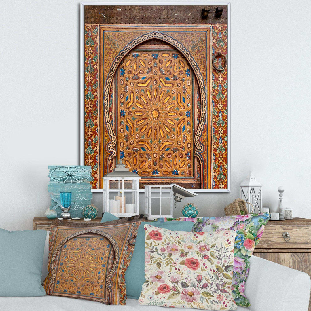 Ancient Door Painting Morroco - Traditional Wall Art Prints