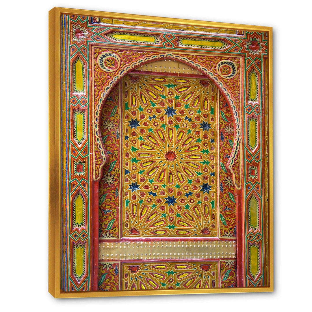 Moroccan Entrance Door in Fez - Traditional Living Room Wall Decor