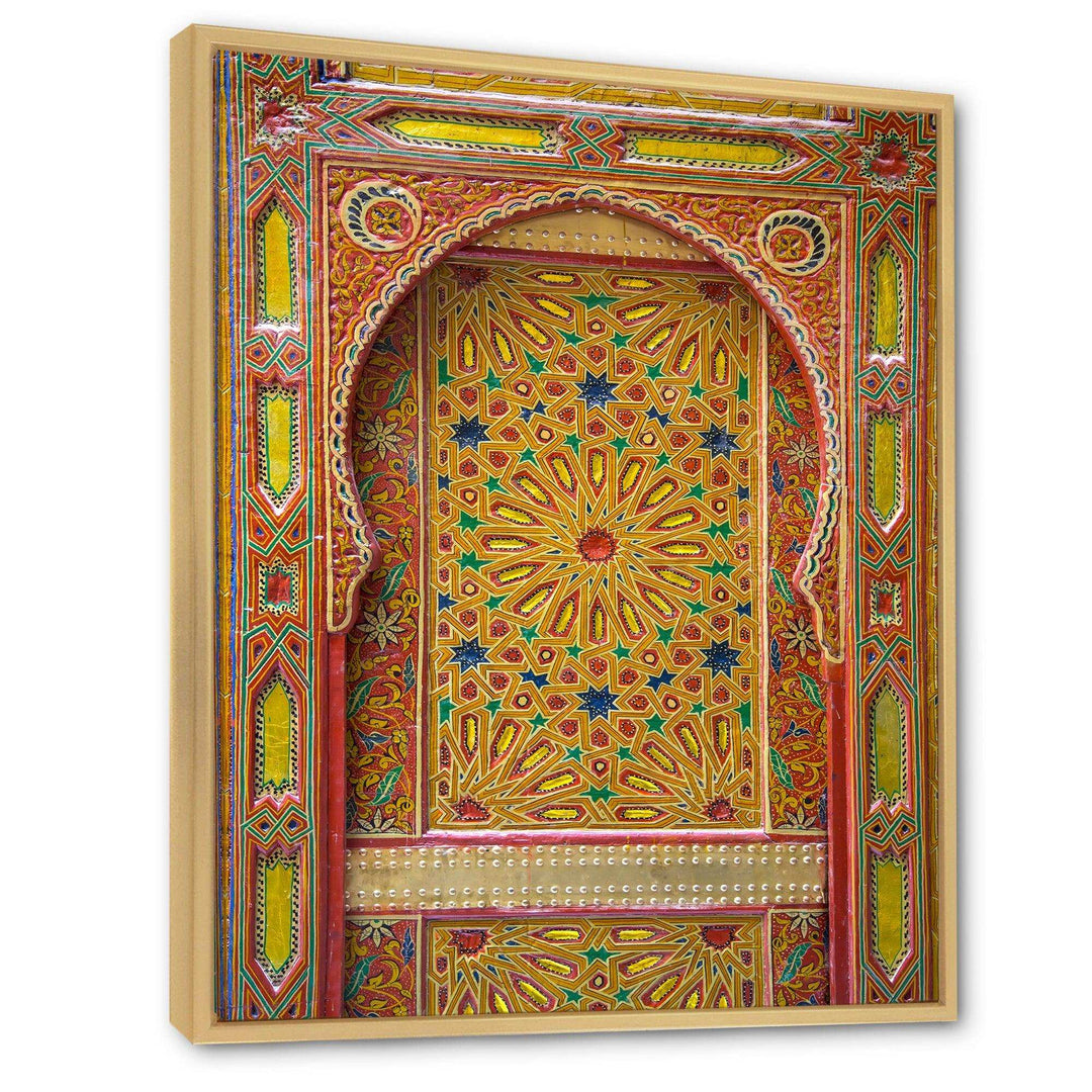 Moroccan Entrance Door in Fez - Traditional Living Room Wall Decor