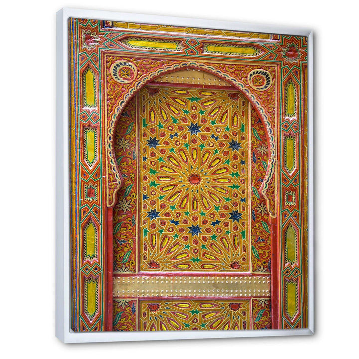 Moroccan Entrance Door in Fez - Traditional Living Room Wall Decor