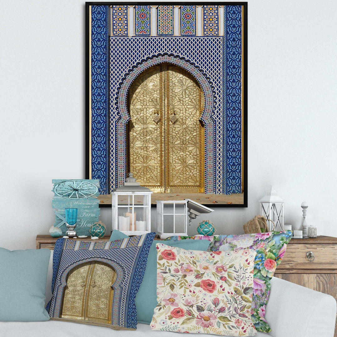 Morroco Palace Golden Doors - Traditional Wall Art Prints