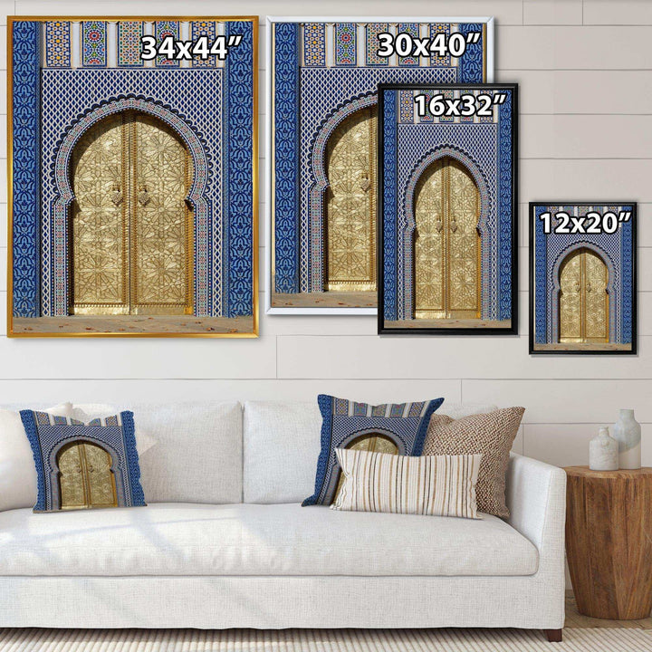 Morroco Palace Golden Doors - Traditional Wall Art Prints