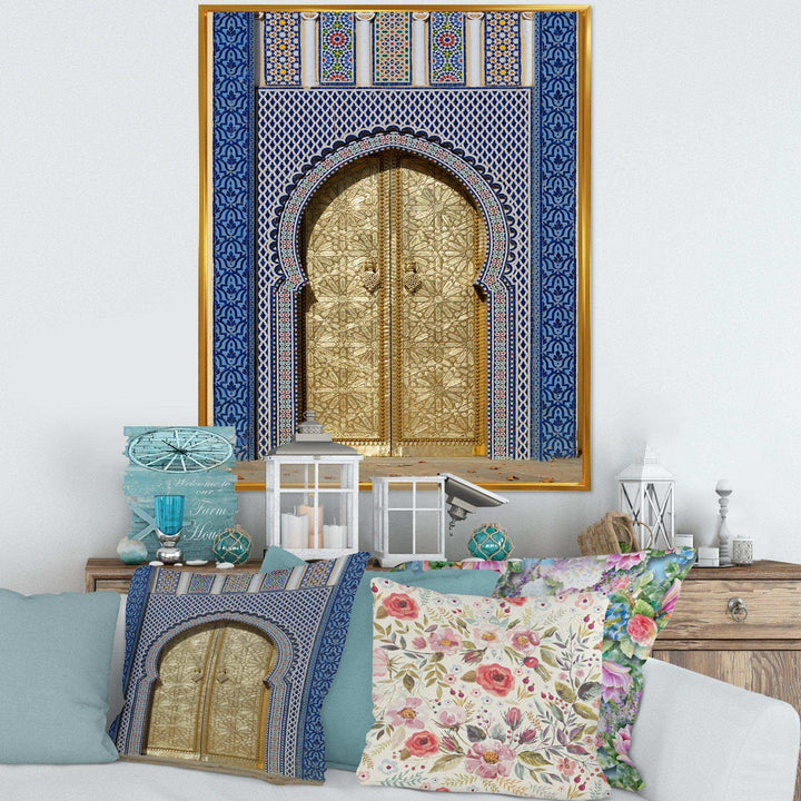 Morroco Palace Golden Doors - Traditional Wall Art Prints