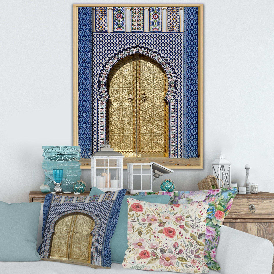 Morroco Palace Golden Doors - Traditional Wall Art Prints