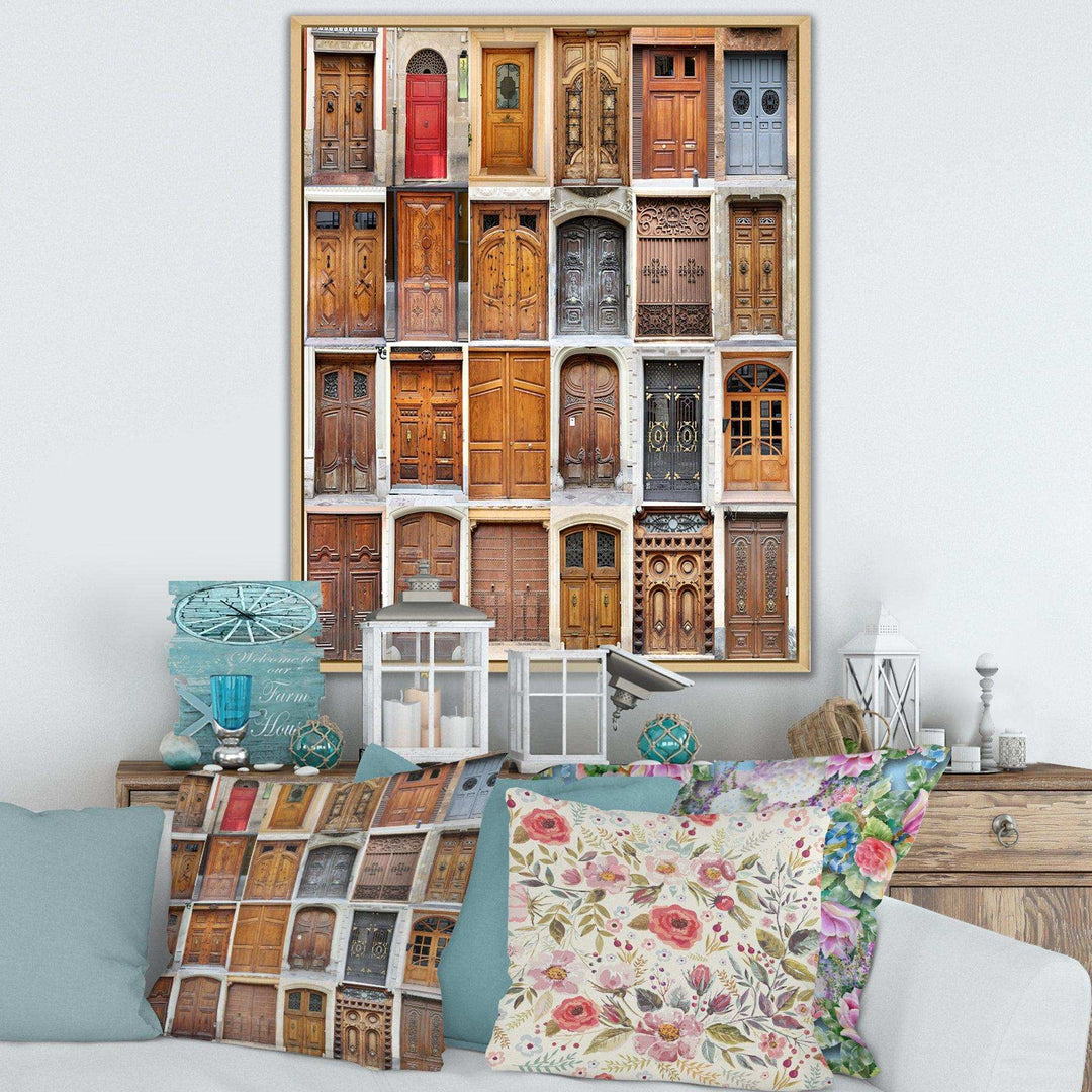 Art Nouveau Doors - Vintage Living Room Wall Decor
