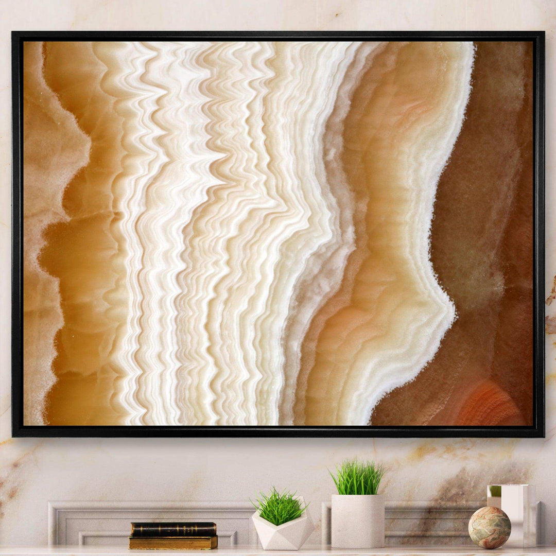 Marbled Stone Layers - Traditional Living Room Wall Decor