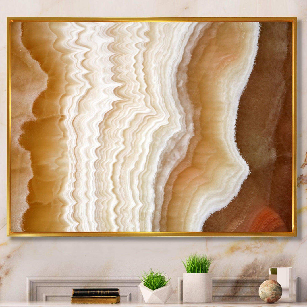 Marbled Stone Layers - Traditional Living Room Wall Decor