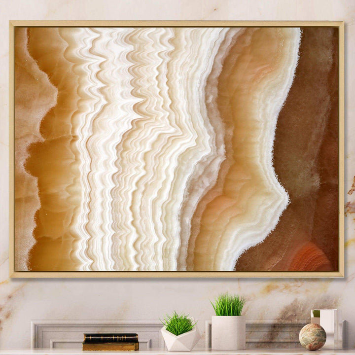 Marbled Stone Layers - Traditional Living Room Wall Decor