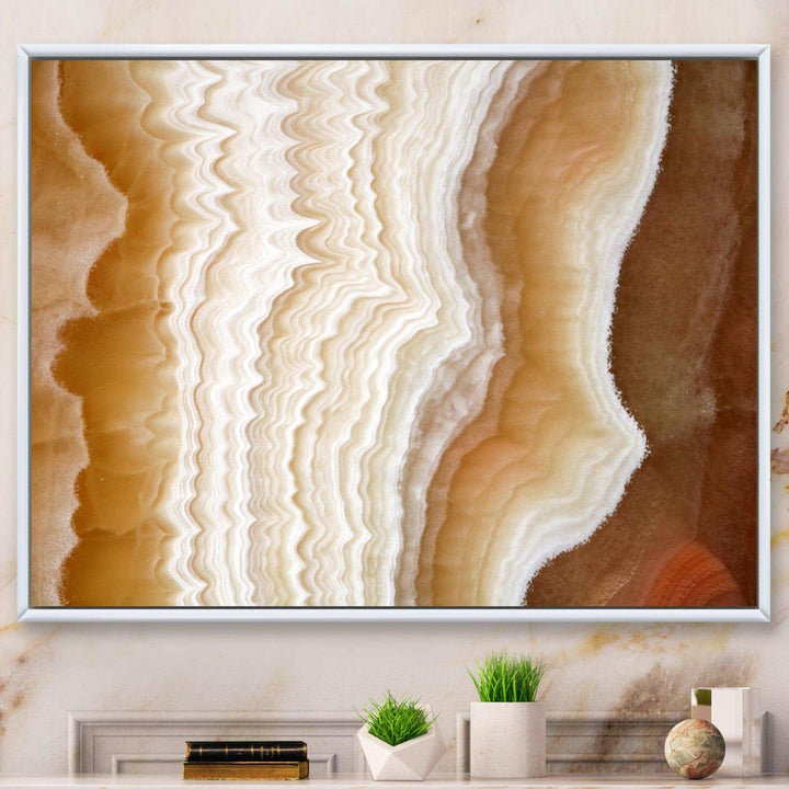 Marbled Stone Layers - Traditional Living Room Wall Decor