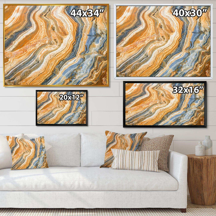 Segment Layers of Marbled Rock - Traditional Bedroom Wall Art
