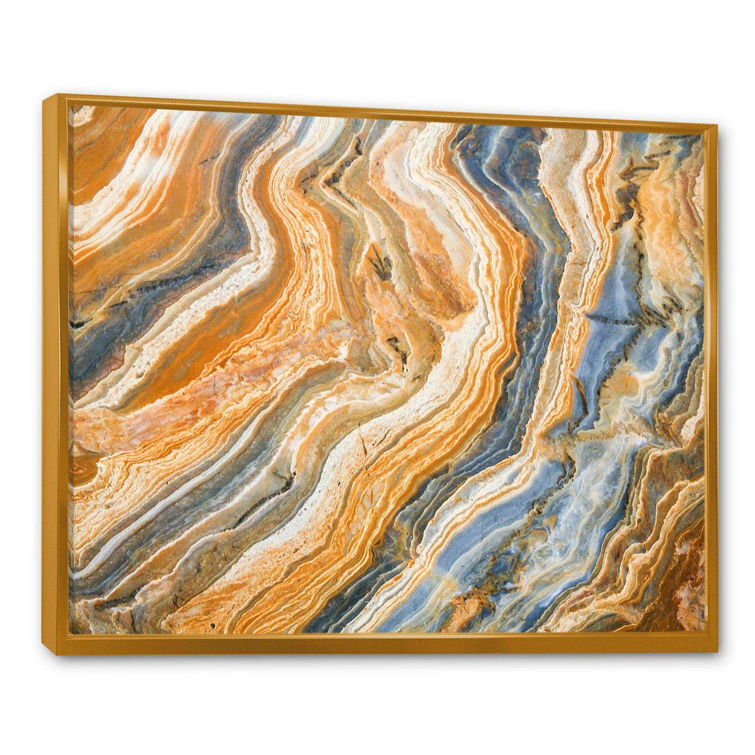 Segment Layers of Marbled Rock - Traditional Bedroom Wall Art