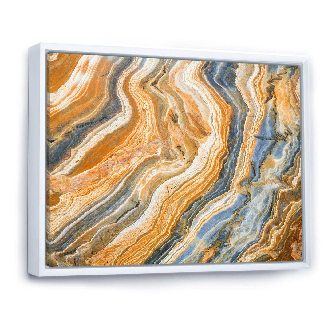 Segment Layers of Marbled Rock - Traditional Bedroom Wall Art