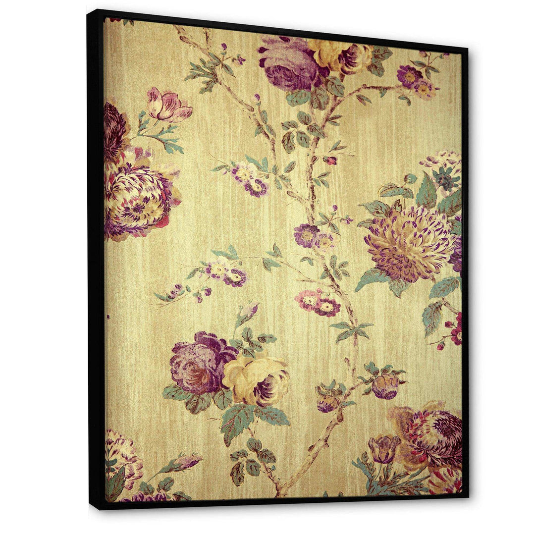 Vintage Purple Flowers - Eclectic Bedroom Wall Art
