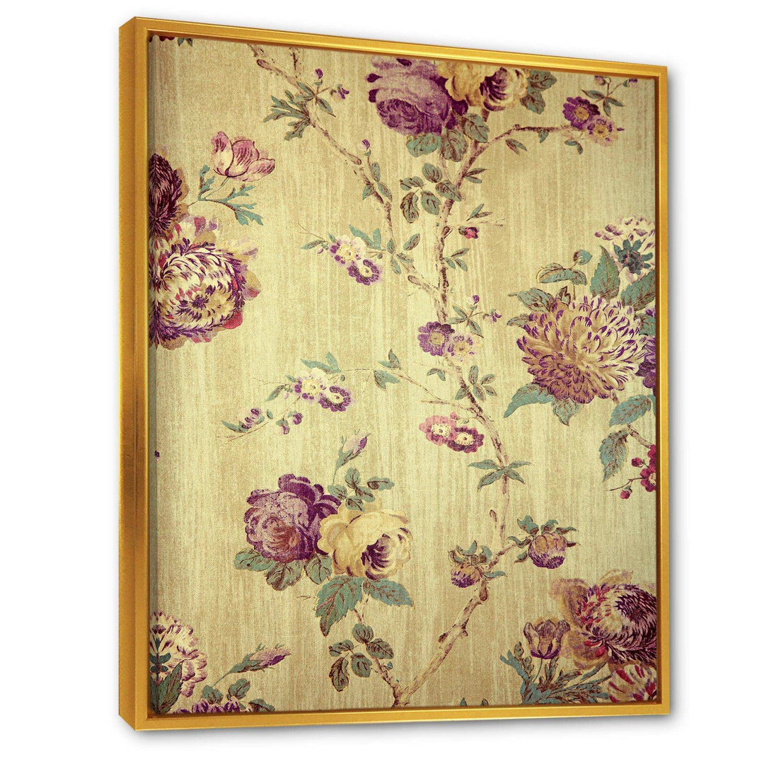 Vintage Purple Flowers - Eclectic Bedroom Wall Art