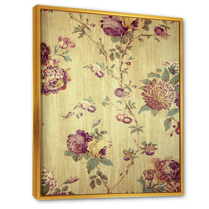 Vintage Purple Flowers - Eclectic Bedroom Wall Art
