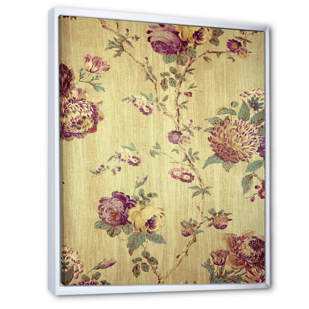 Vintage Purple Flowers - Eclectic Bedroom Wall Art